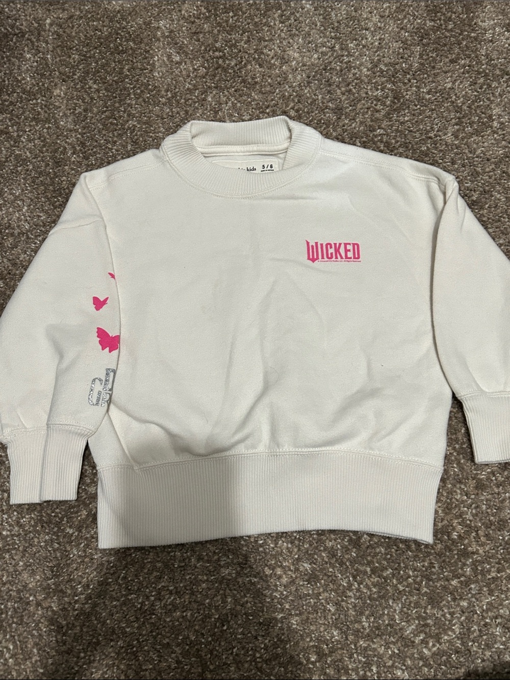 abercrombie kids Cream Crewneck Sweatshirt
